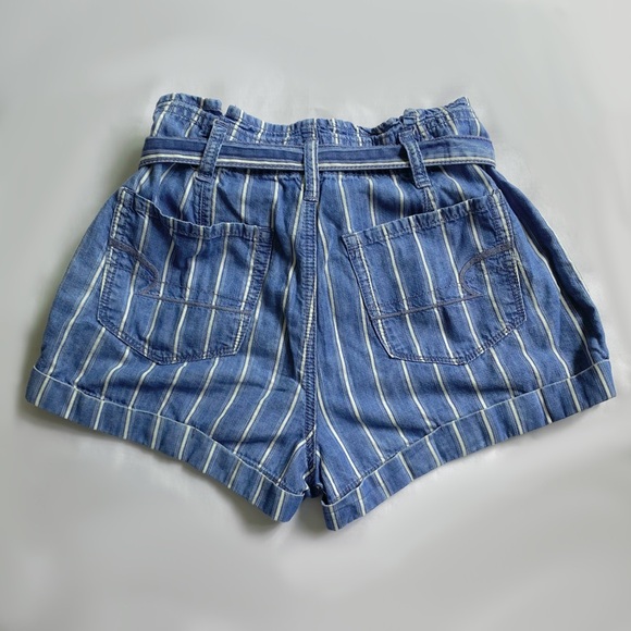 American Eagle Paper Bag Striped Shorts - Picture 2 of 3